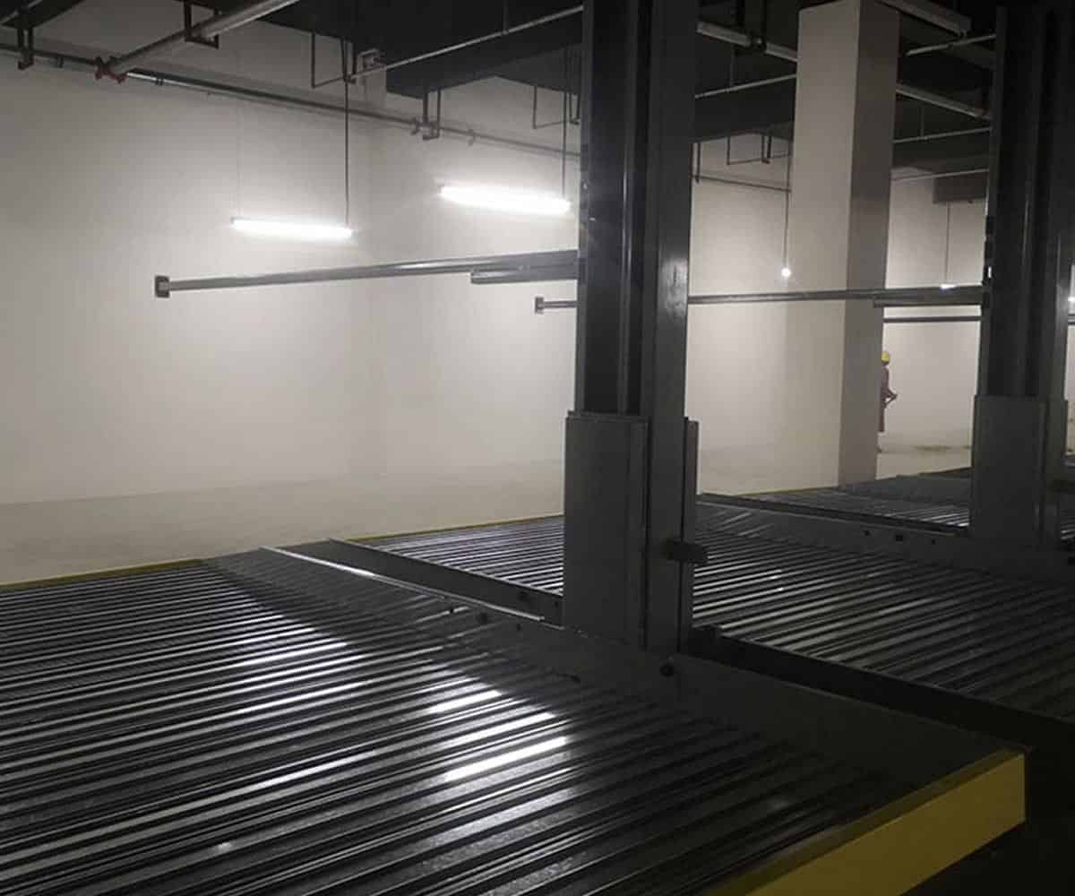 勐?？h三層升降停車設備改造