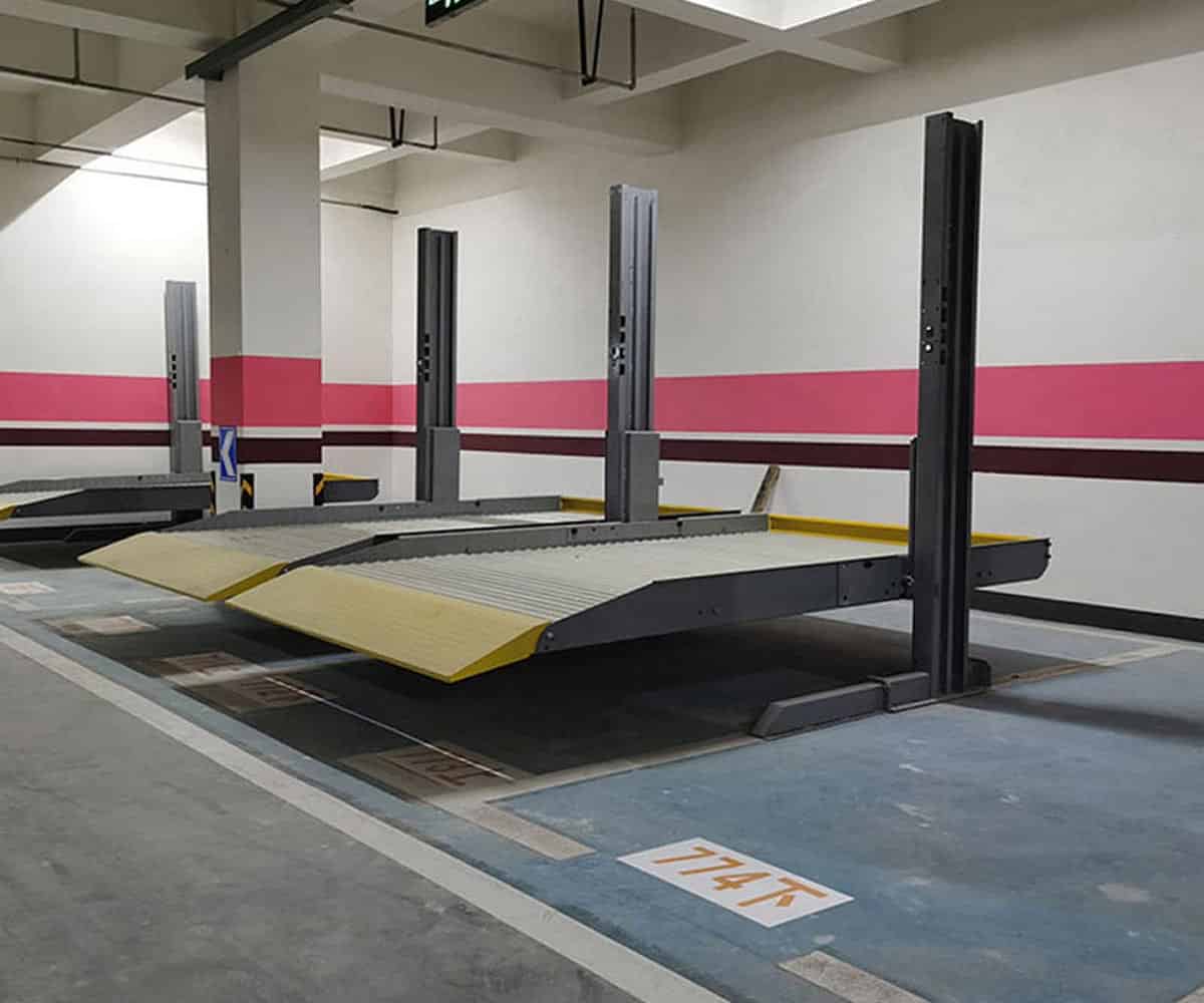 曲靖市雙柱升降式機械立體車庫回收