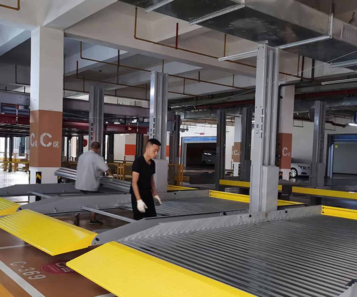 鎮沅縣四柱立體車庫停車設備安裝